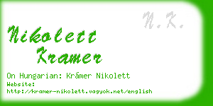nikolett kramer business card